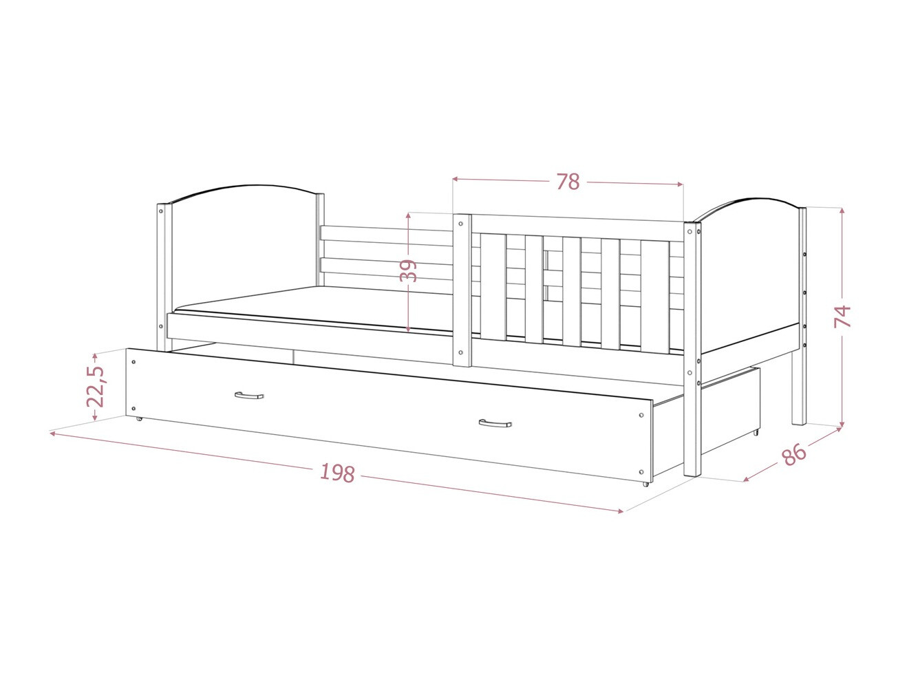 Voodi Aurora 131 (Hall)