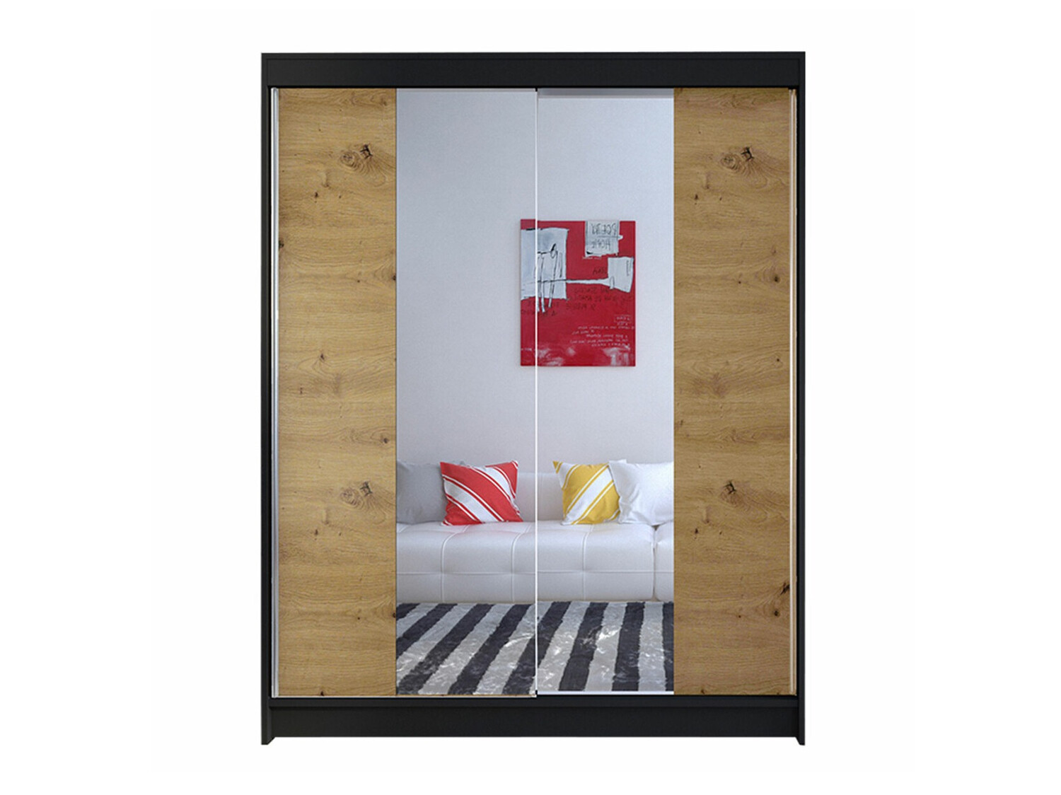 Riidekapp Closico 141 (Must + Artisan tamm)