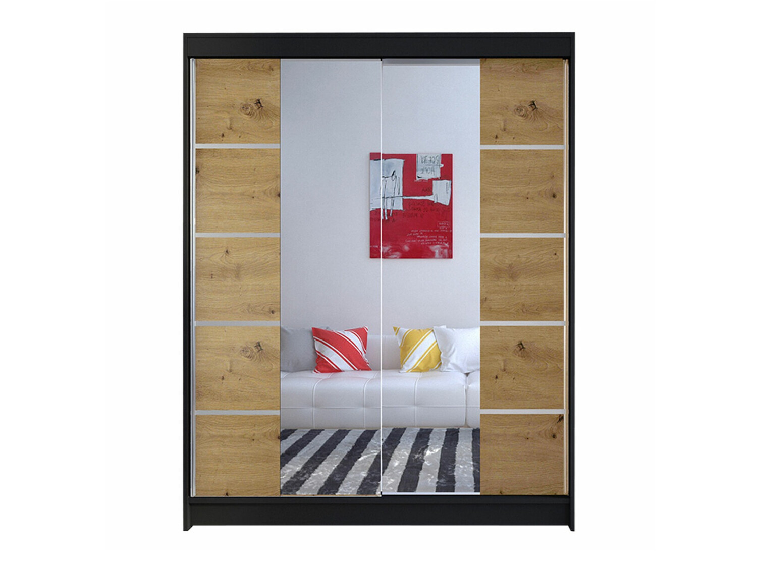 Riidekapp Closico 146 (Must + Artisan tamm)