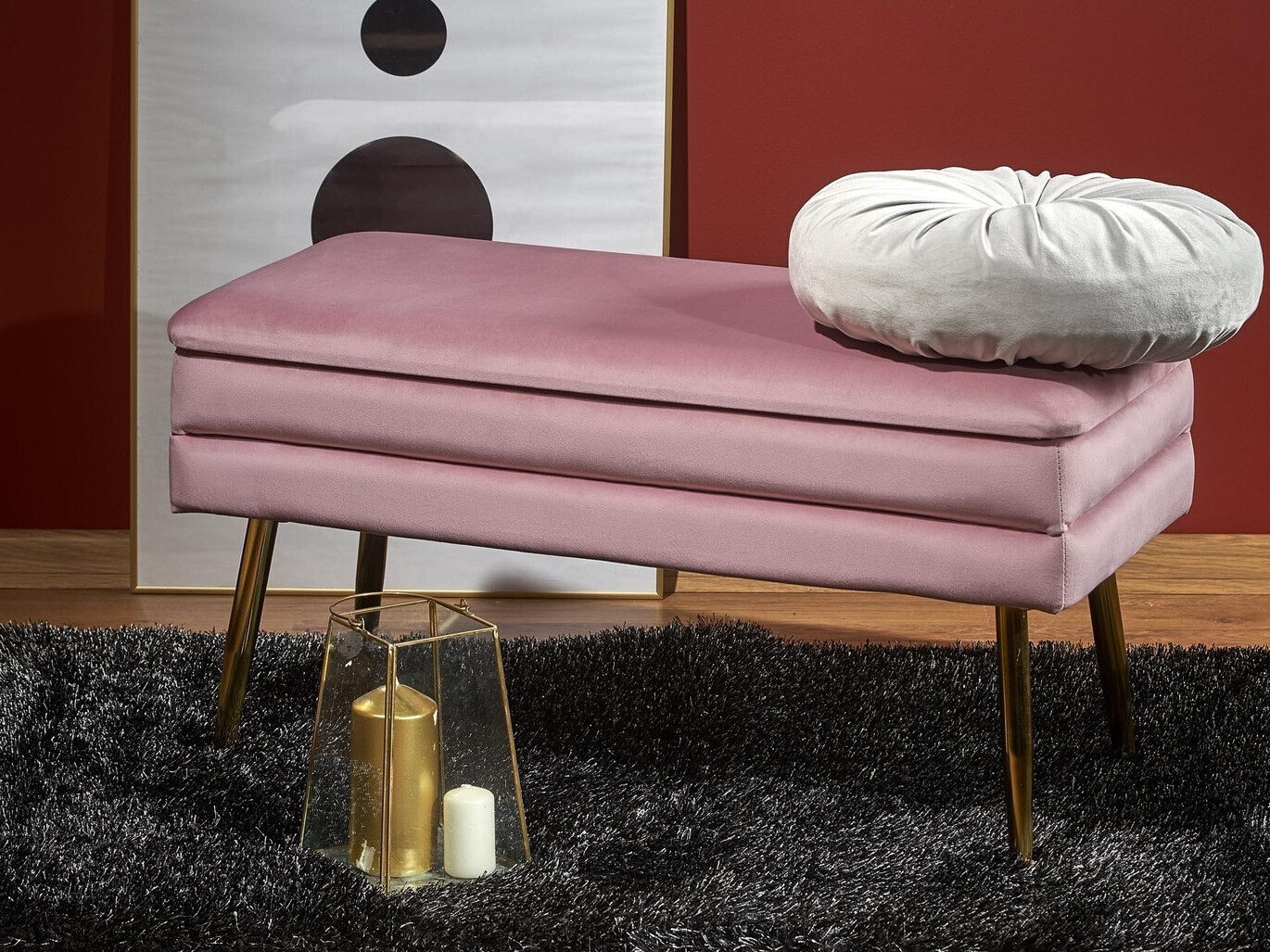 Pehme pink Houston 1255 (Roosikarva + Kuldne)