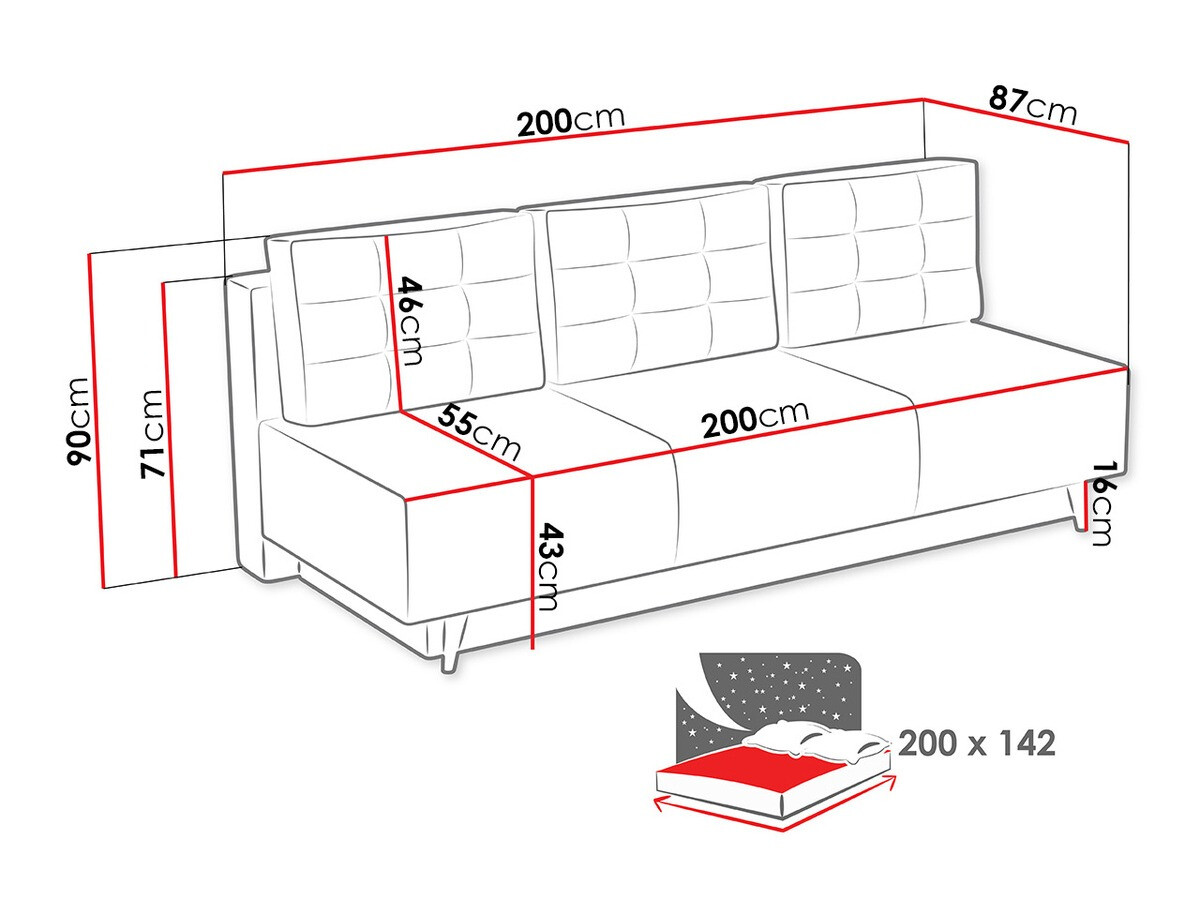 Diivanvoodi Columbus 140