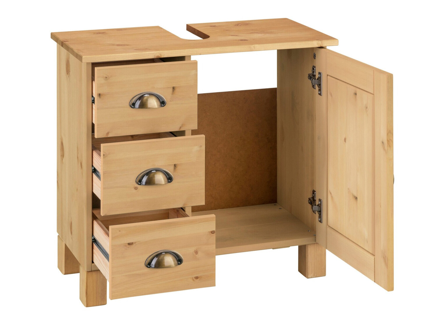 Vannitoa põrandakapp kraanikausile Serelbu 101 (Mänd)