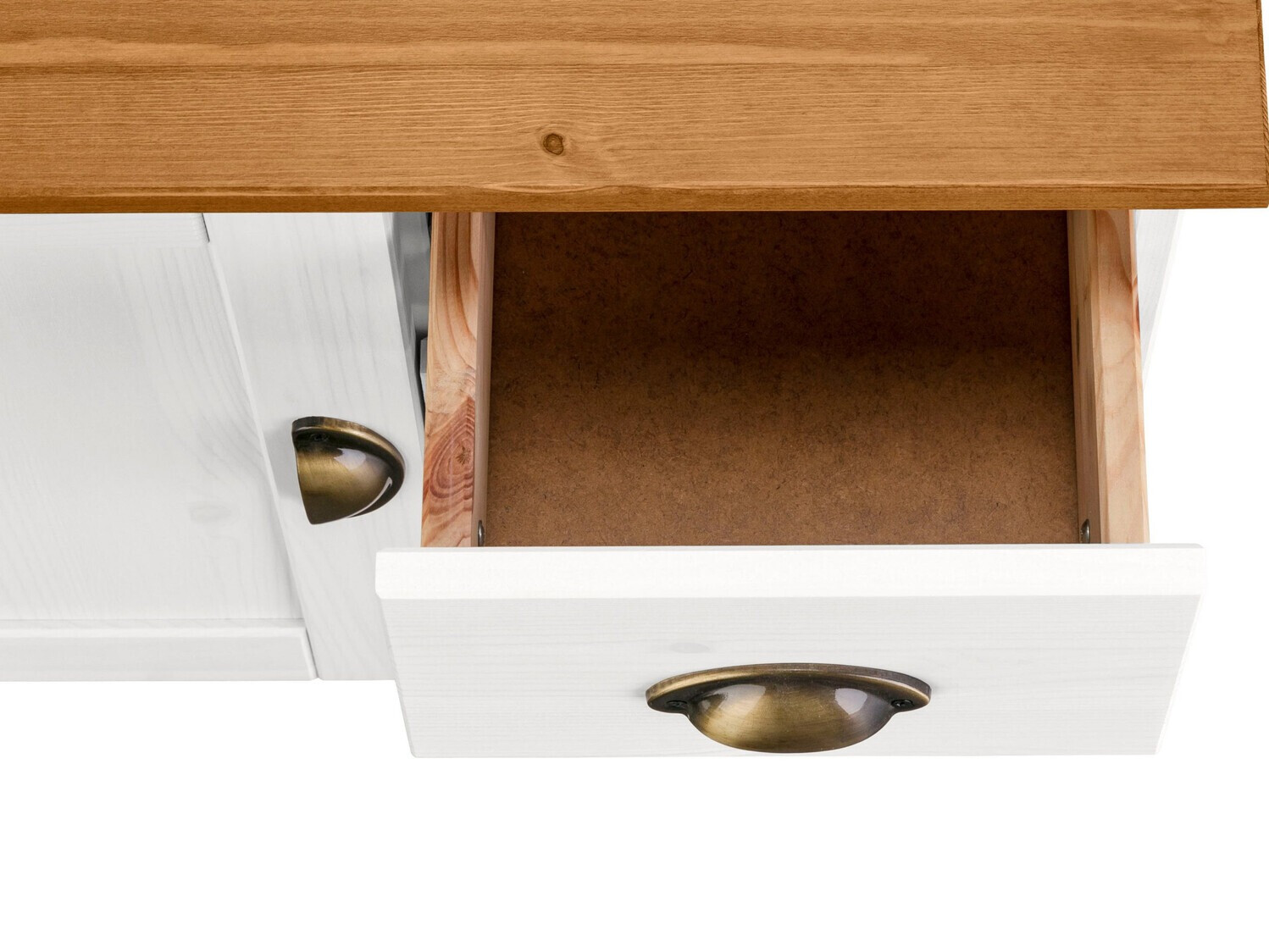 Vannitoa põrandakapp kraanikausile Serelbu 101 (Valge + Helepruun)