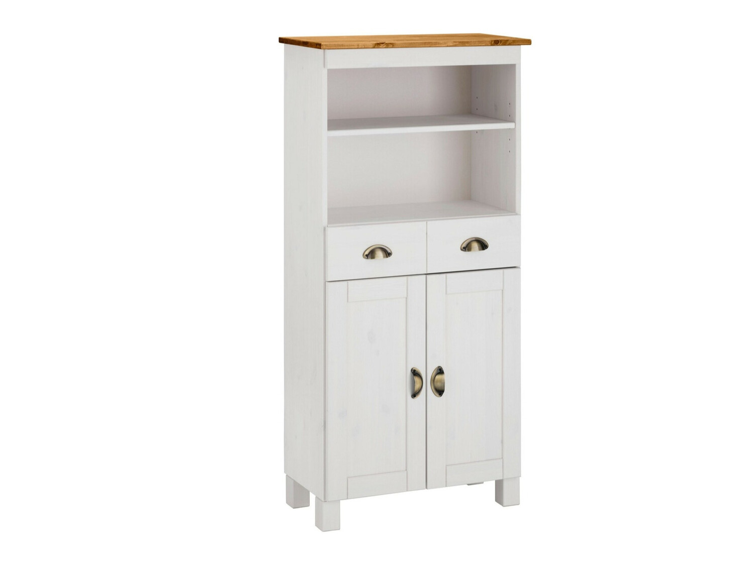 Vannitoa põrandakapp Serelbu 105 (Valge + Helepruun)