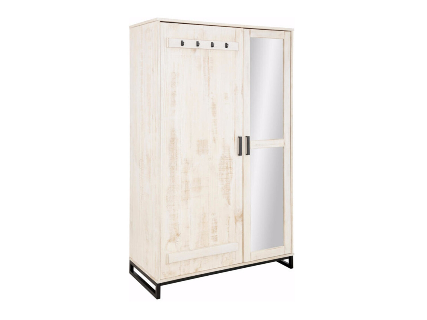 Riidekapp Denton 219 (Vananenud valge + Must)