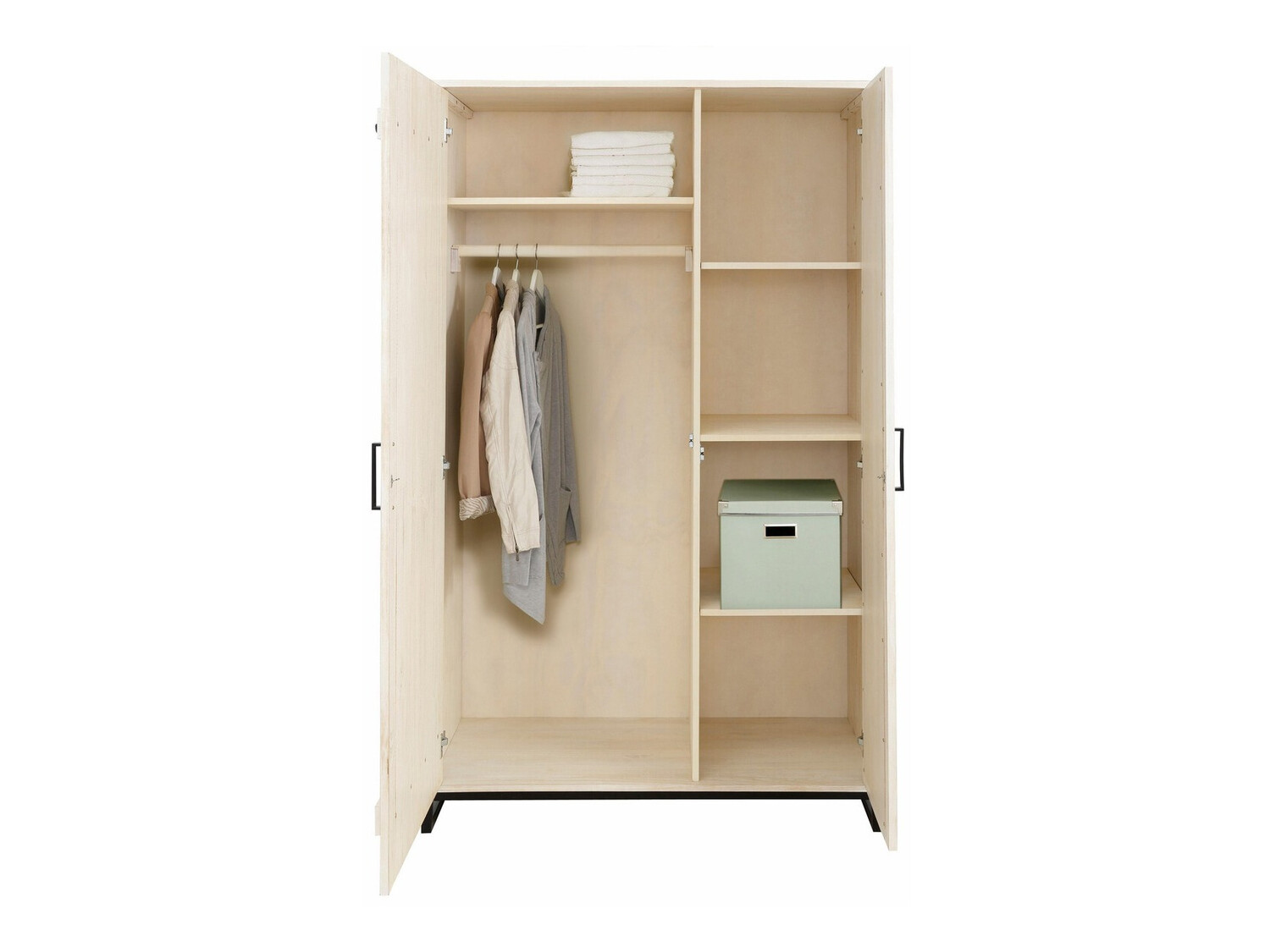 Riidekapp Denton 219 (Vananenud valge + Must)