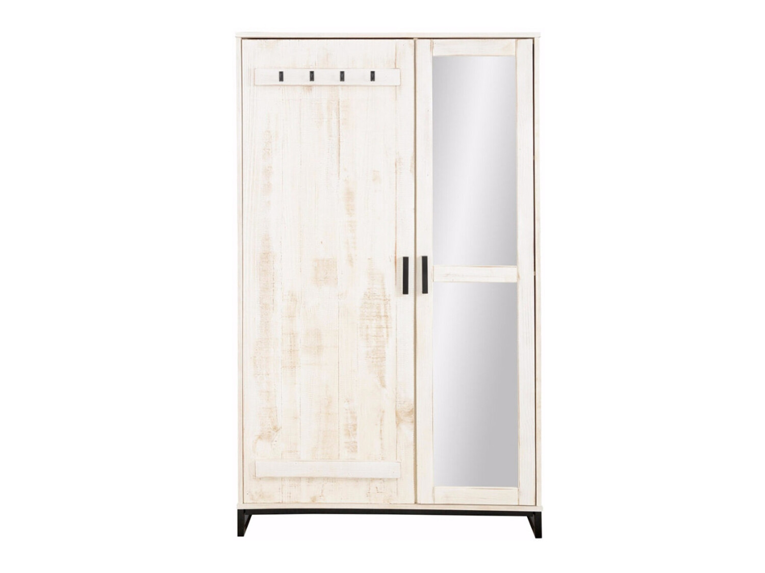 Riidekapp Denton 219 (Vananenud valge + Must)