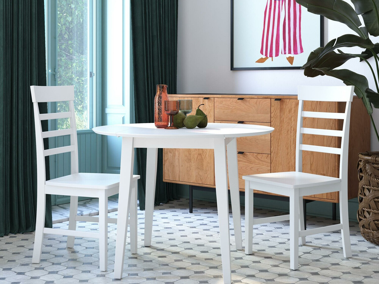 Söögitoakomplekt Novogratz 165 (Valge)