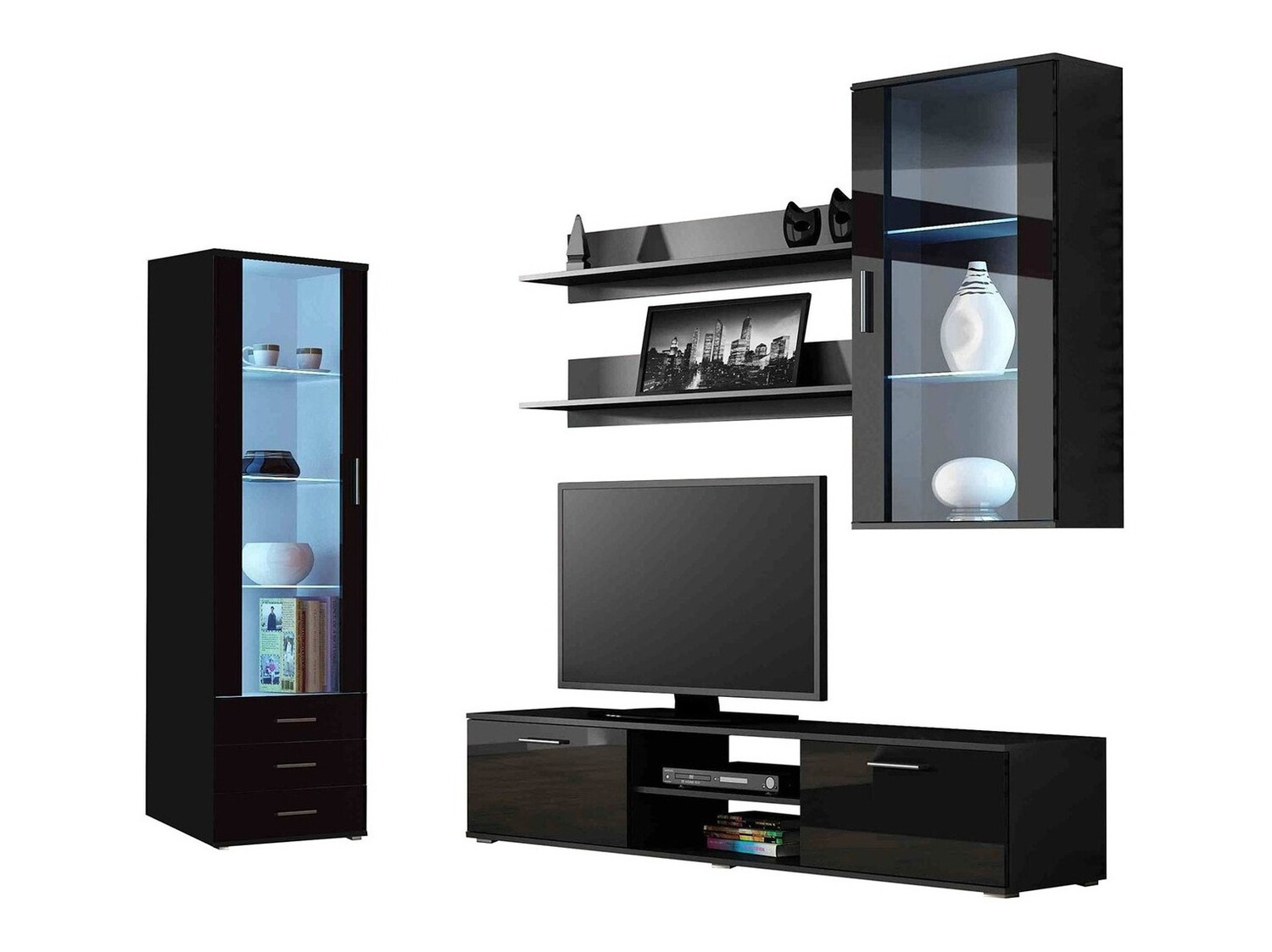 Elutoa komplekt Tornola 114 (Must + Läikiv must)