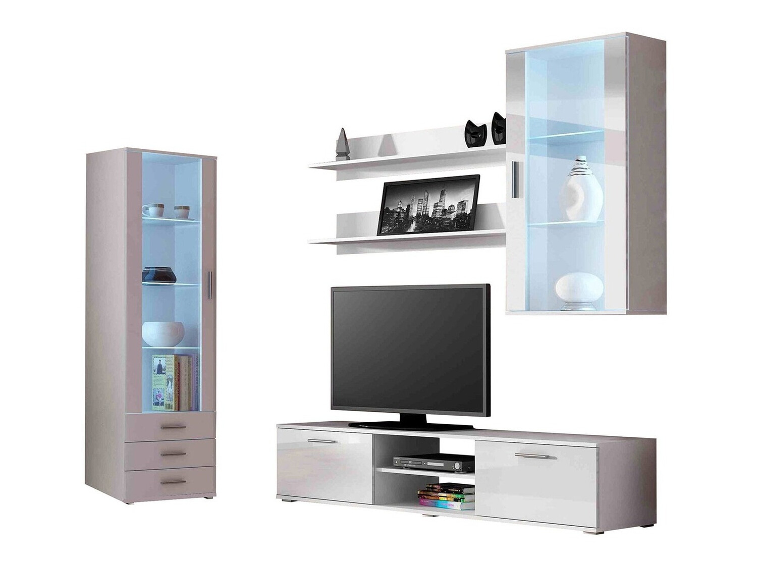 Elutoa komplekt Tornola 114 (Valge + Läikiv valge)