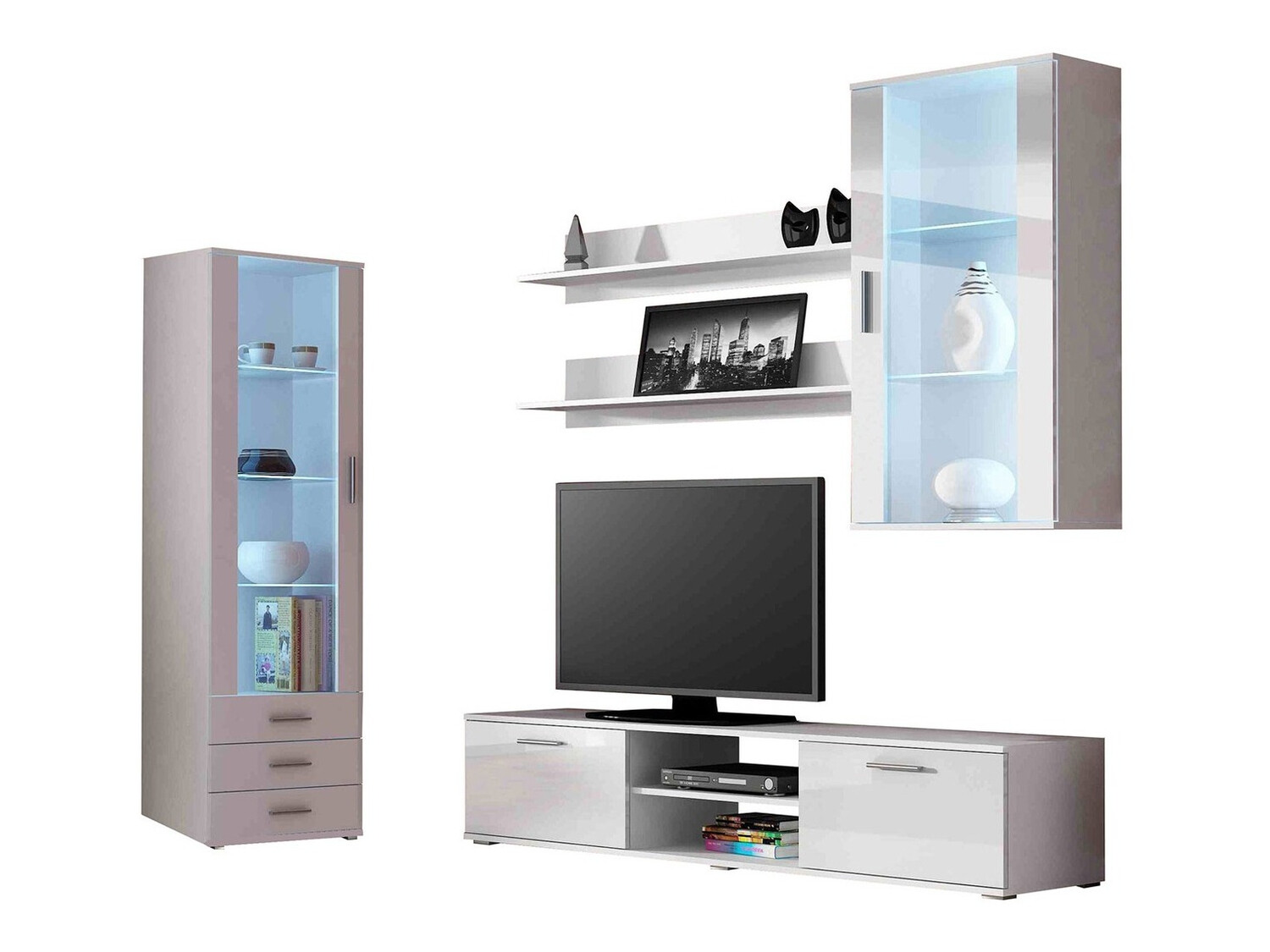 Elutoa komplekt Tornola 114 (Valge + Läikiv valge)