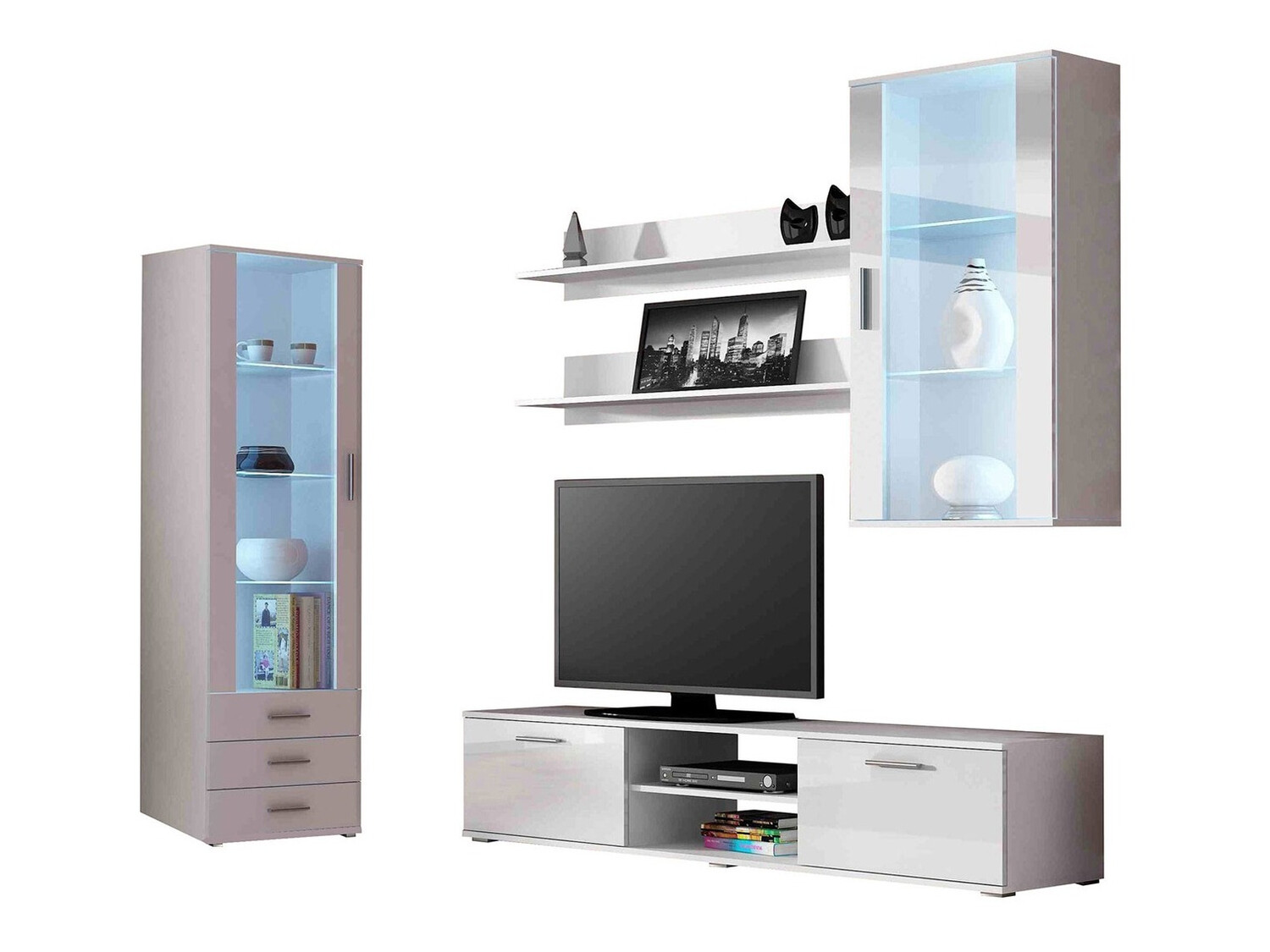 Elutoa komplekt Tornola 114 (Valge + Läikiv valge)