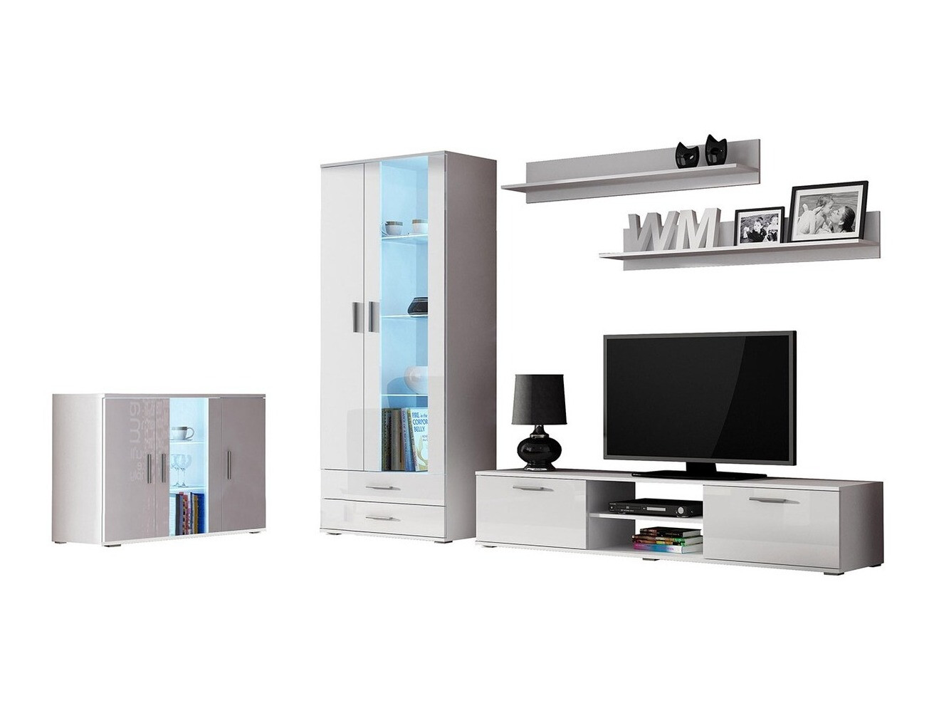 Elutoa komplekt Tornola 116 (Valge + Läikiv valge)