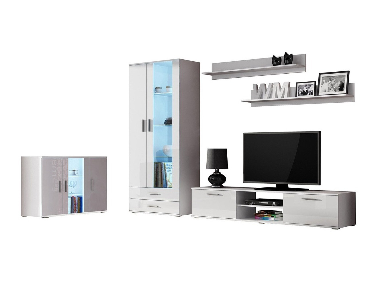 Elutoa komplekt Tornola 116 (Valge + Läikiv valge)