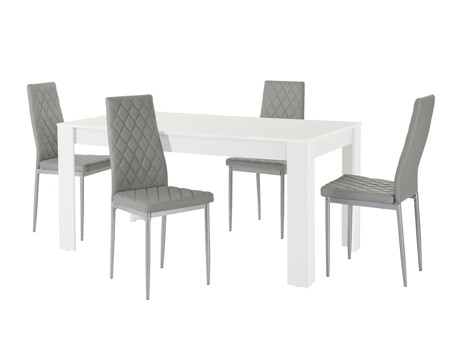 Söögitoakomplekt Denton 599 (Hall + Hõbedane)