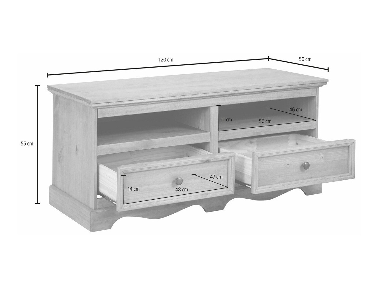 TV-alus Fentivo 102 (Valge + Mee tamm)