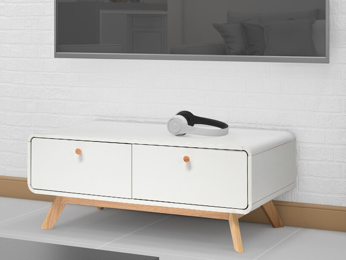 Diivanilaud Elbtena 100 (Valge + Tamm)