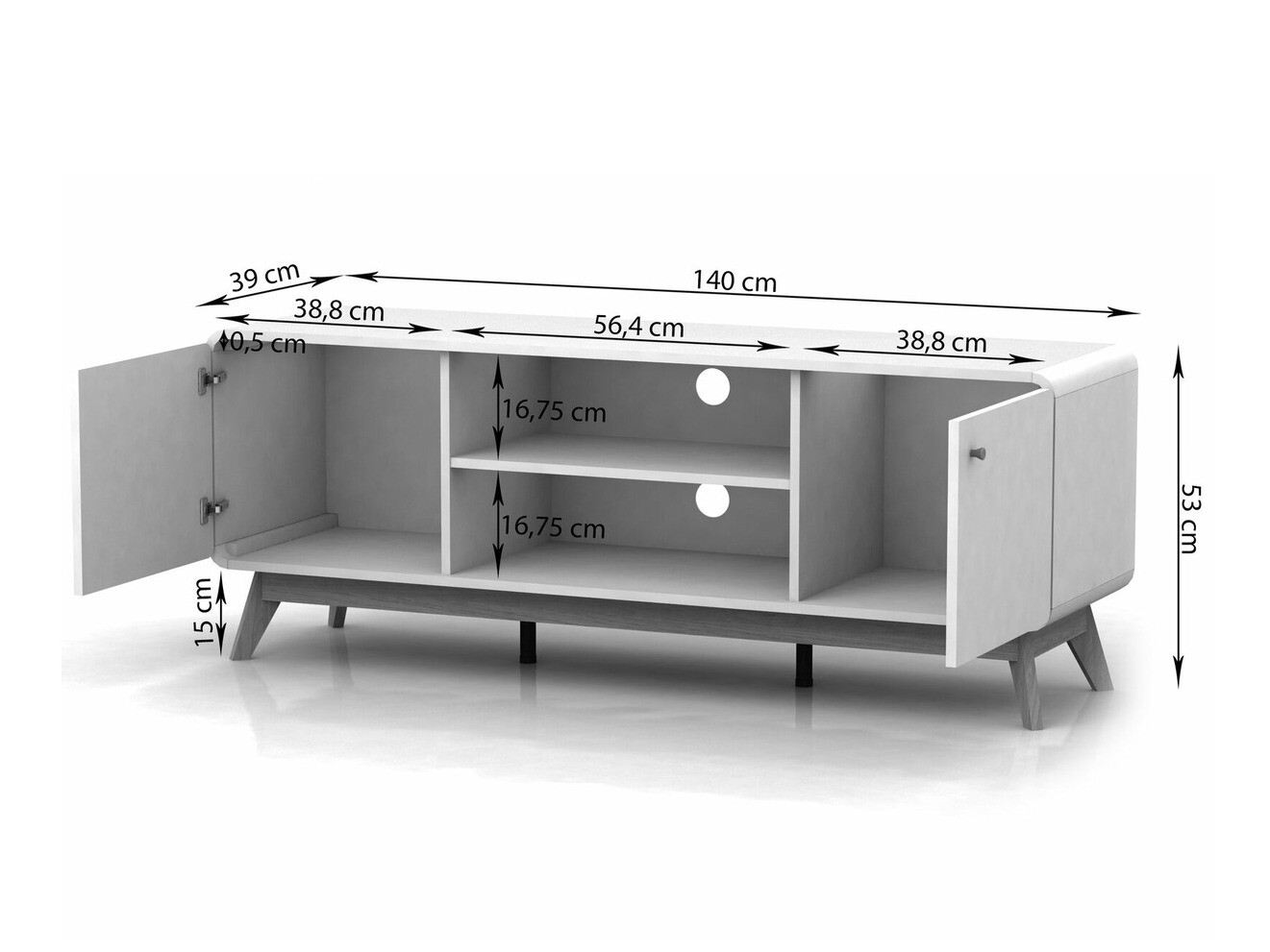 Elutoa komplekt Elbtena 113 (Tamm + Valge)