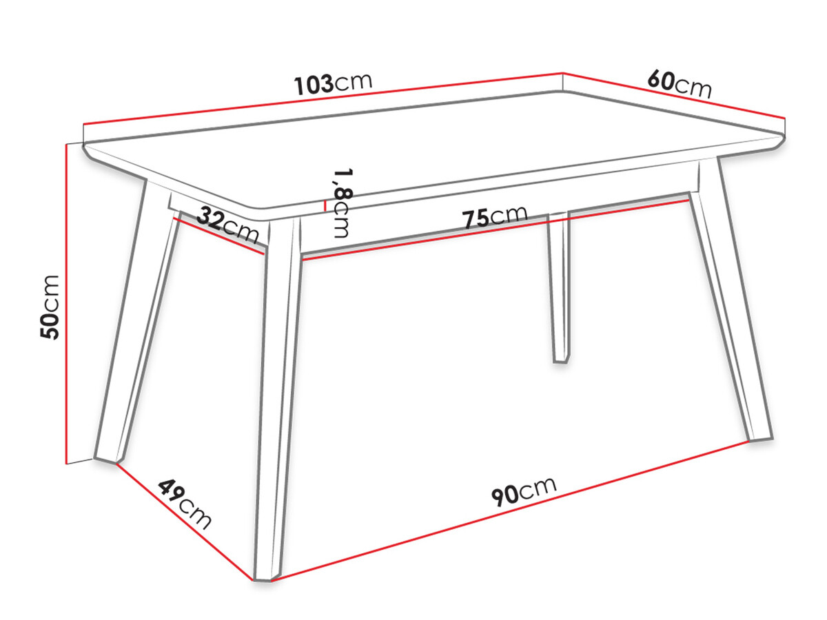 Diivanilaud Racine 116 (Must)