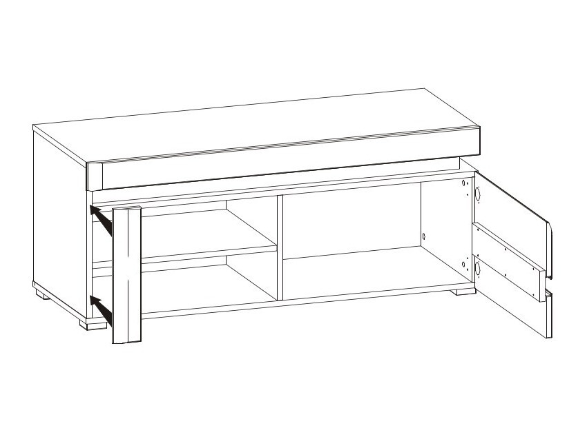 TV-alus Revelmi 100 (Läikiv valge + Valge)