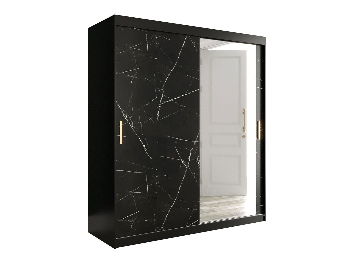 Riidekapp Hartford 261 (Matt must + Must marmor)