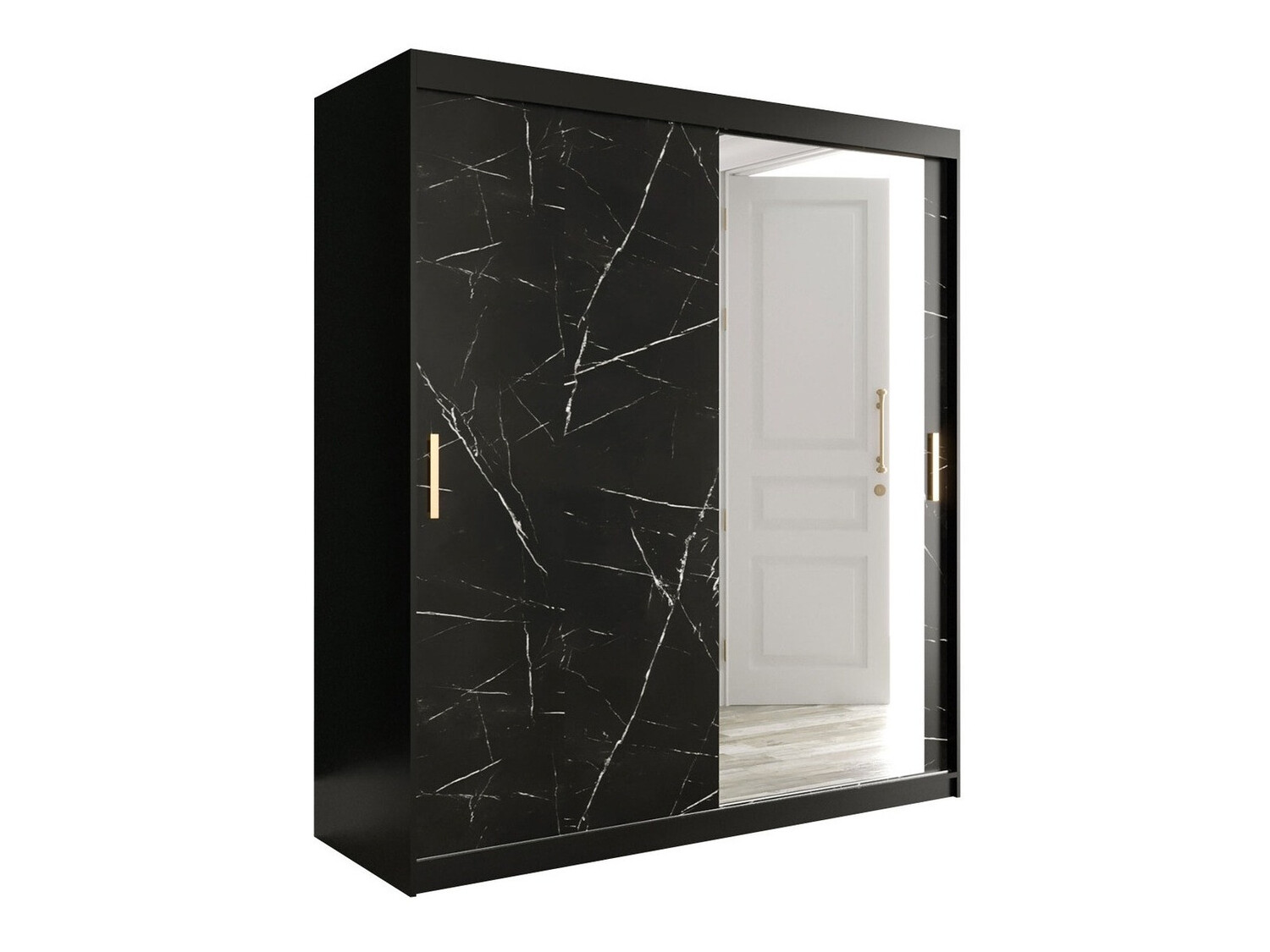 Riidekapp Hartford 261 (Matt must + Must marmor)