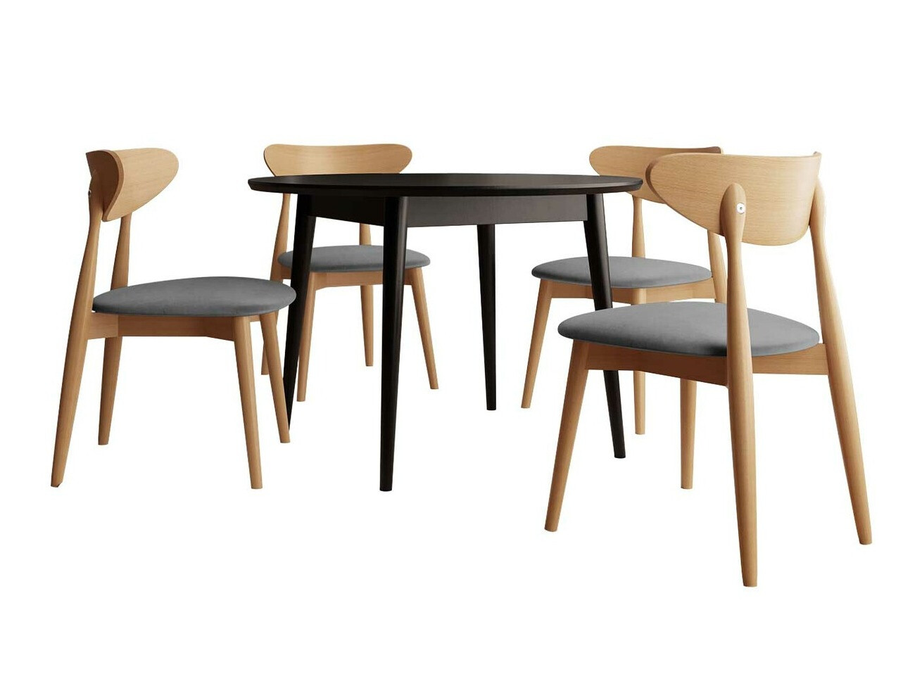 Söögitoakomplekt Racine 134 (Must)