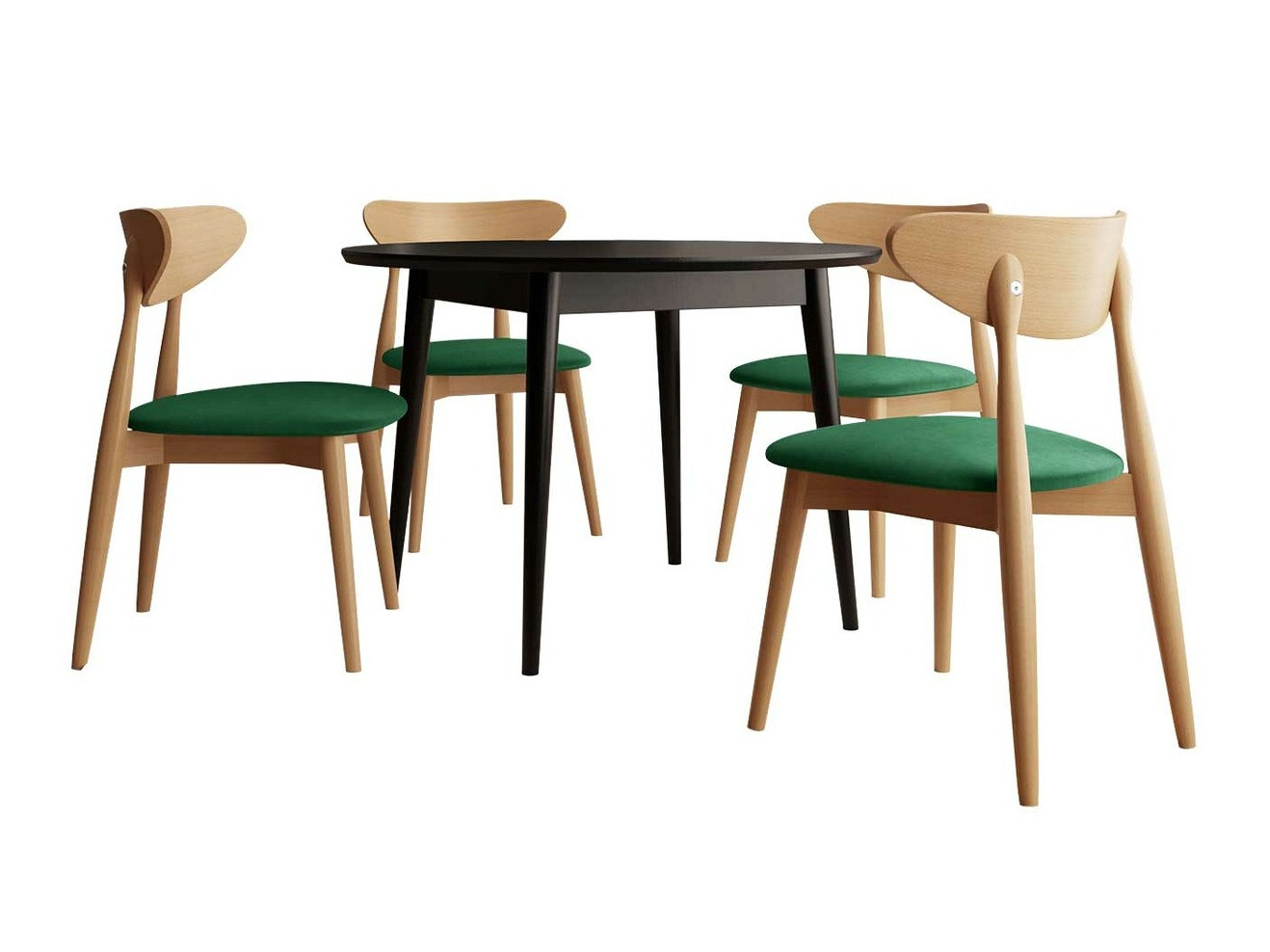 Söögitoakomplekt Racine 134 (Must)