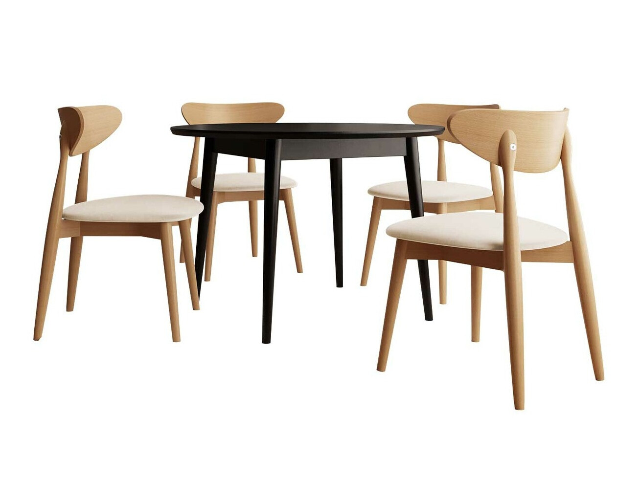 Söögitoakomplekt Racine 134 (Must)