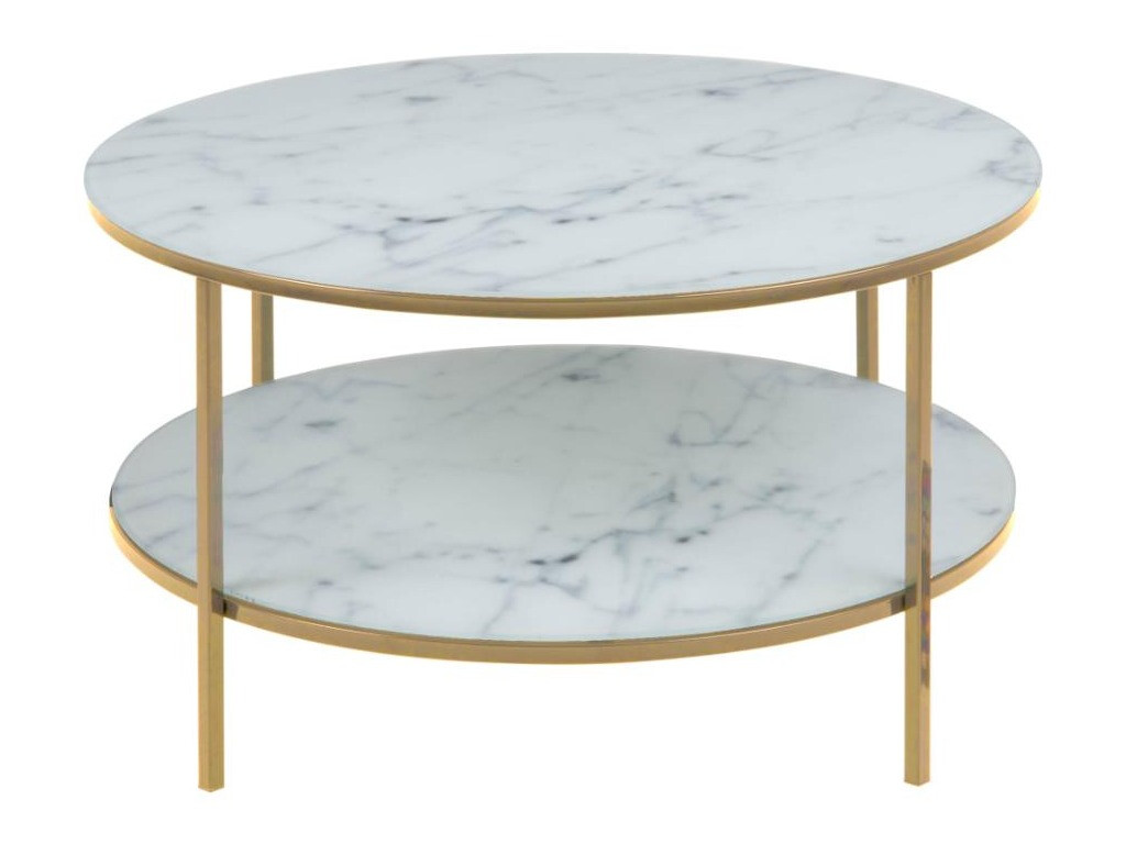 Diivanilaud Norsica 554 (Kuldne + Valge marmor)