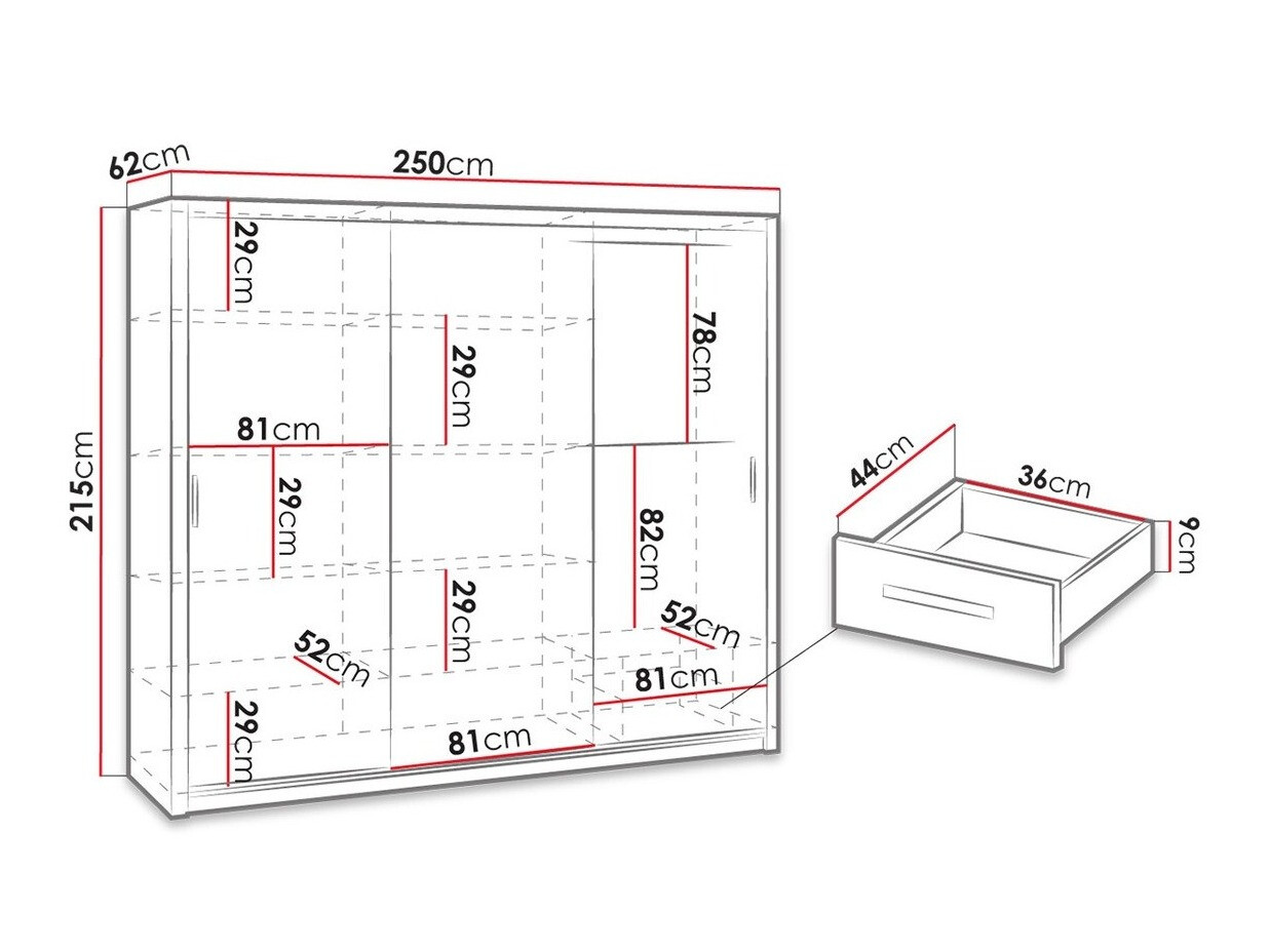 Riidekapp Catromi 111 (Valge)