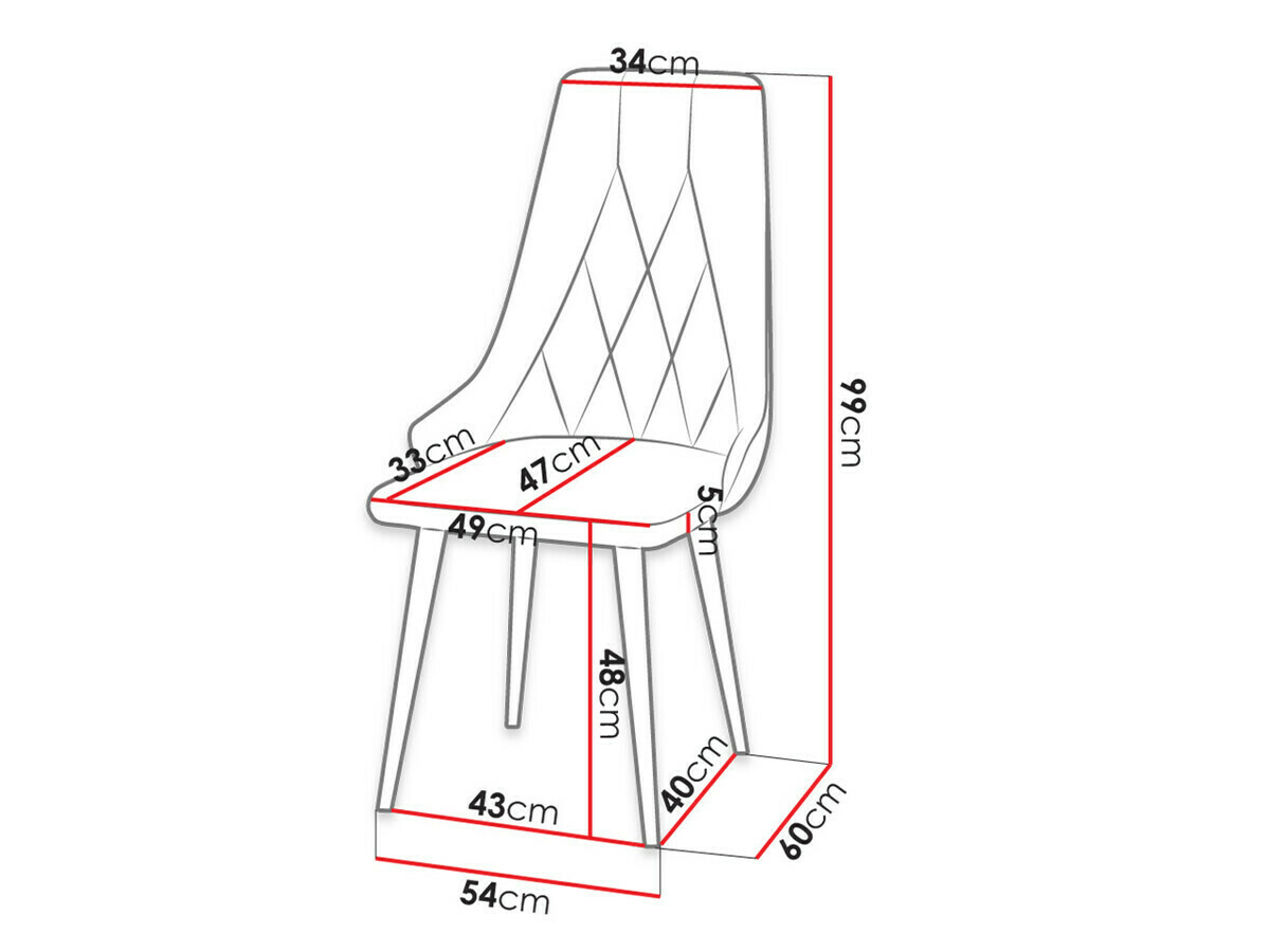 Söögitoakomplekt Racine 125 (Must + Magic Velvet 2250)