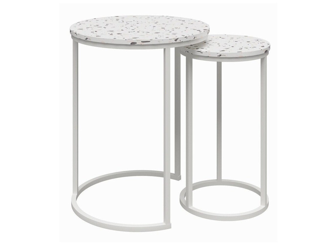 Kõrvallaudade komplekt CosmoLiving by Cosmopolitan 121 (Terazzo + Valge)