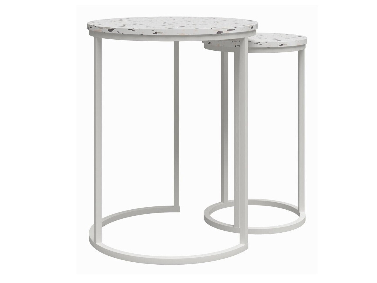 Kõrvallaudade komplekt CosmoLiving by Cosmopolitan 121 (Terazzo + Valge)