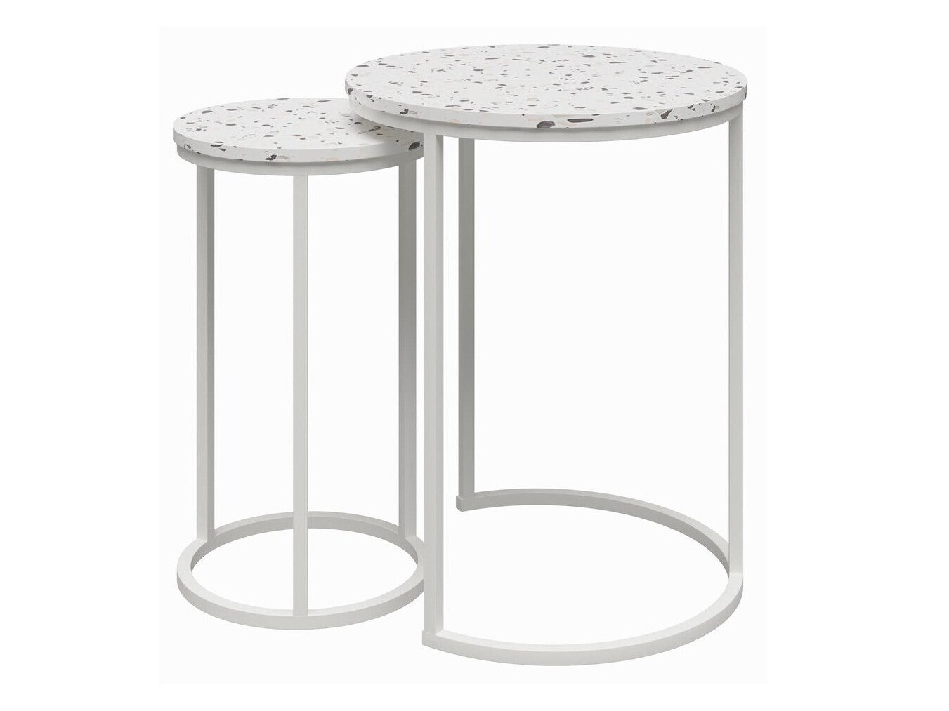 Kõrvallaudade komplekt CosmoLiving by Cosmopolitan 121 (Terazzo + Valge)