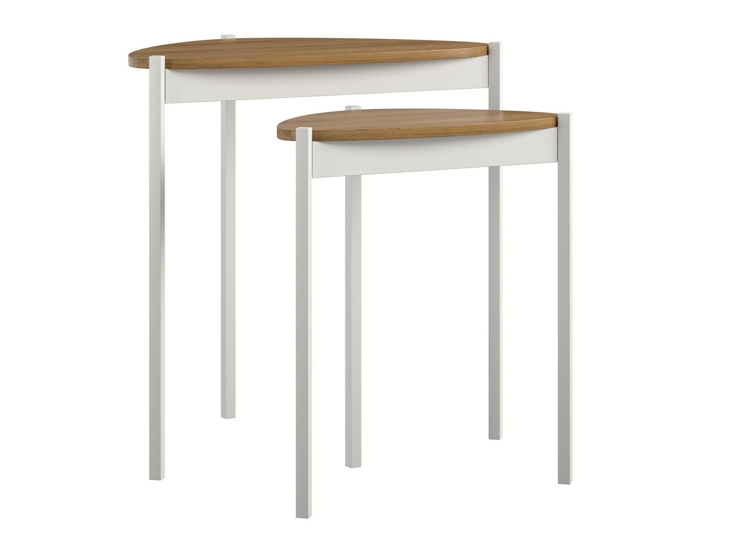 Kõrvallaudade komplekt Novogratz 154 (Valge + Pähkel)