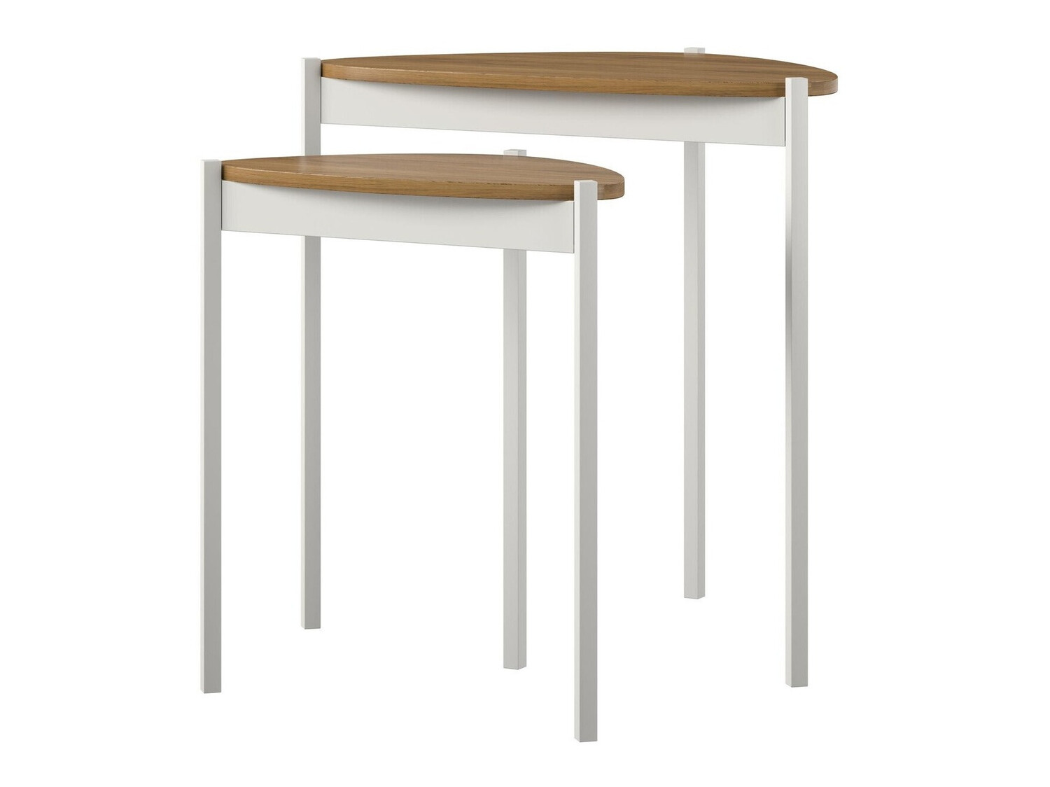 Kõrvallaudade komplekt Novogratz 154 (Valge + Pähkel)