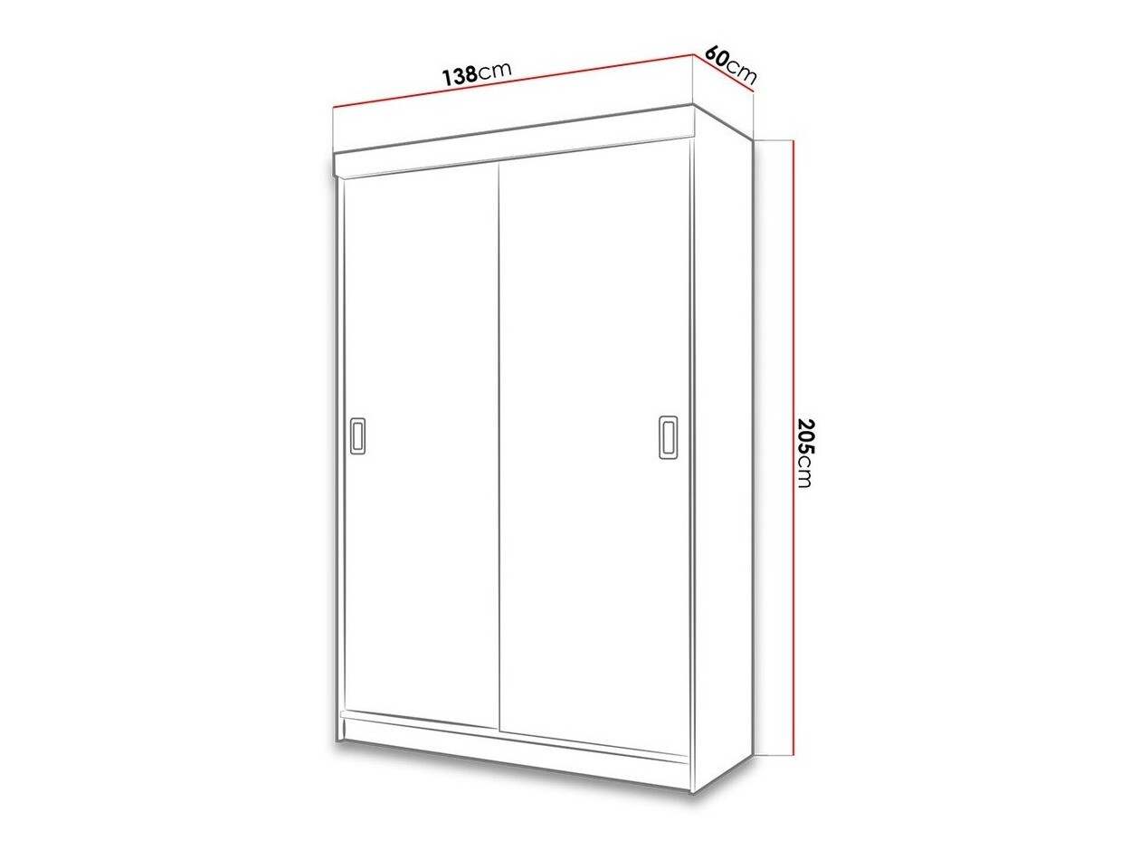 Riidekapp Dover 111 (Valge)
