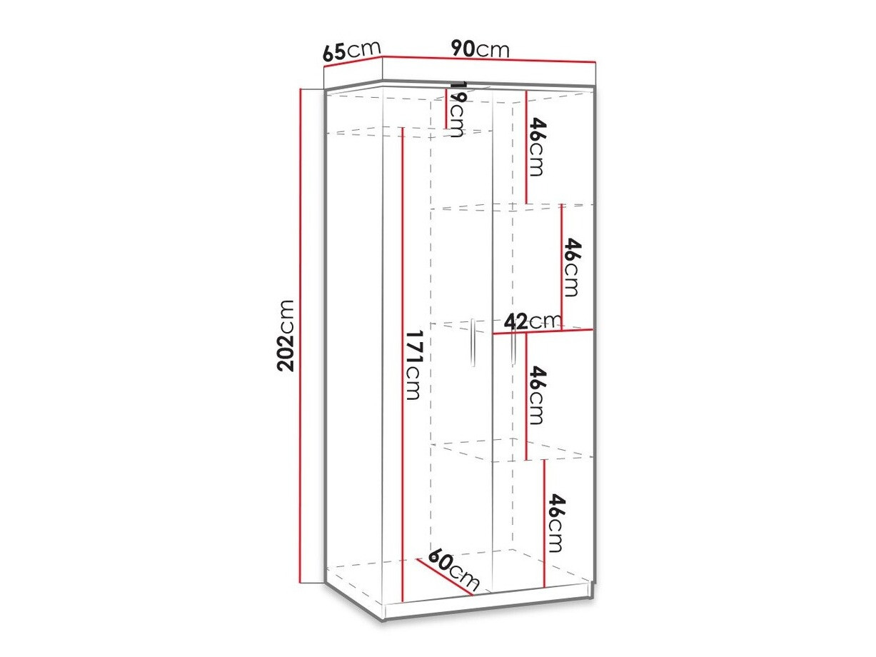 Riidekapp Catromi 117 (Valge)