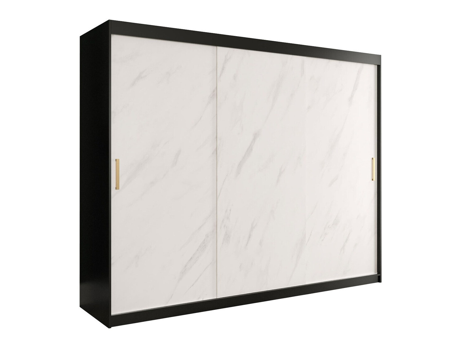 Riidekapp Hartford 251 (Matt must + Valge marmor)