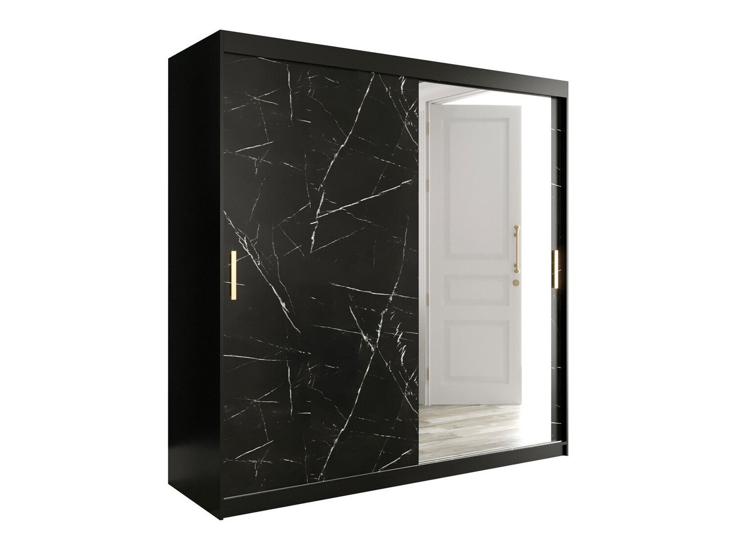 Riidekapp Hartford 262 (Matt must + Must marmor)