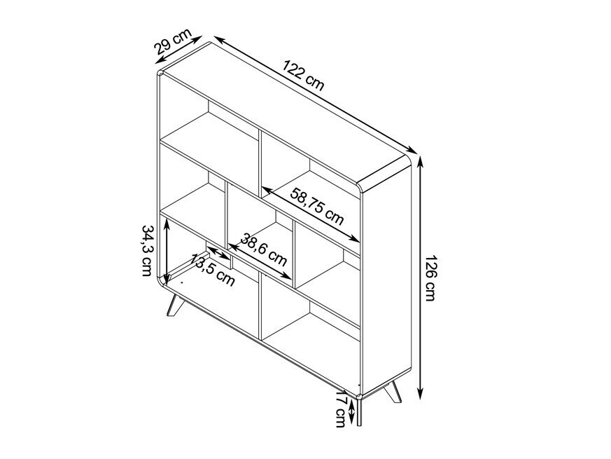 Riiul Elbtena 109 (Valge + Tamm)