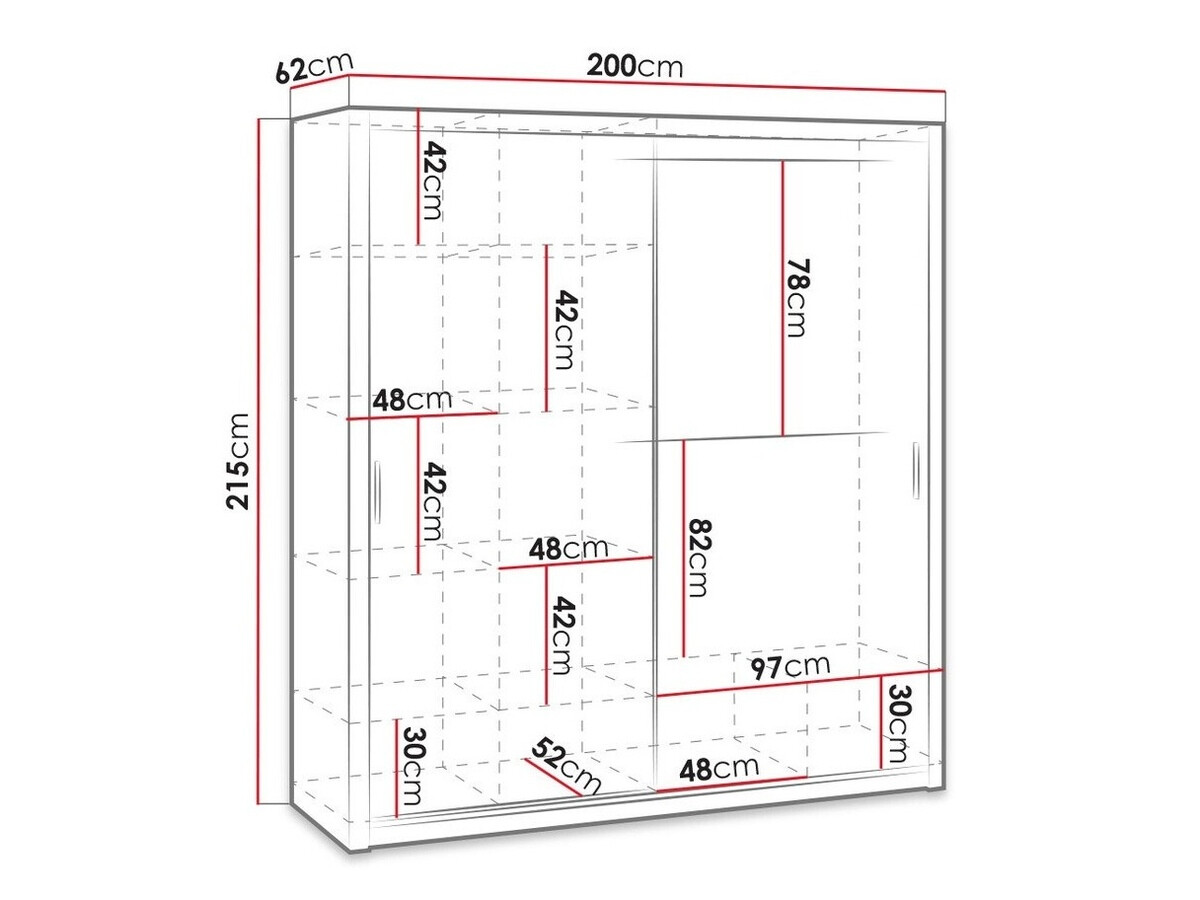Riidekapp Catromi 107 (Artisan tamm)