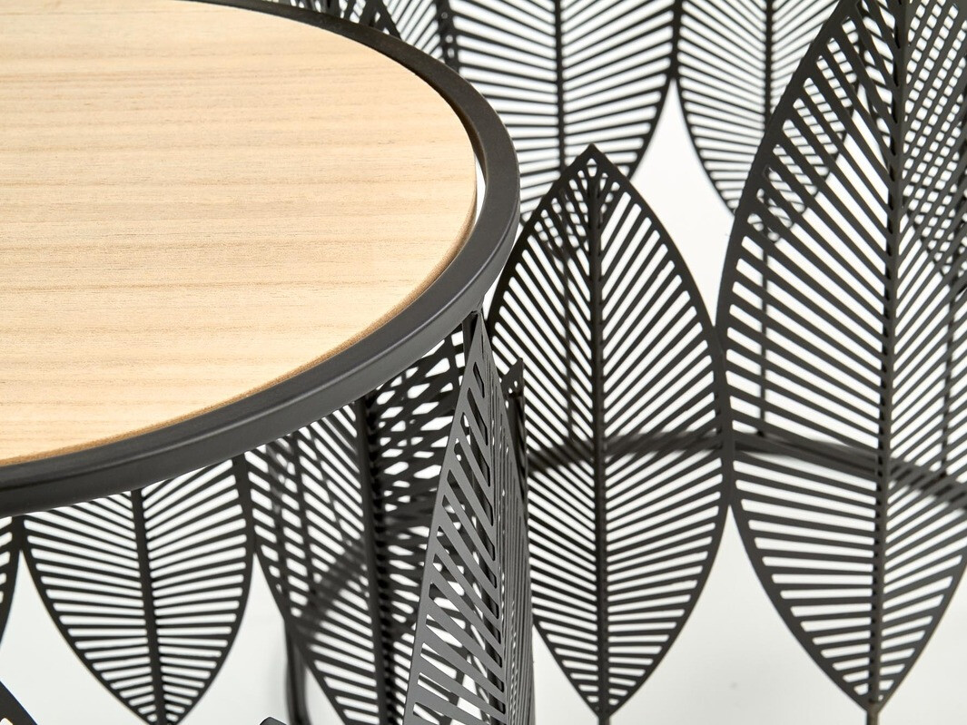 Kõrvallaudade komplekt Houston 974 (Must + Ere puit)