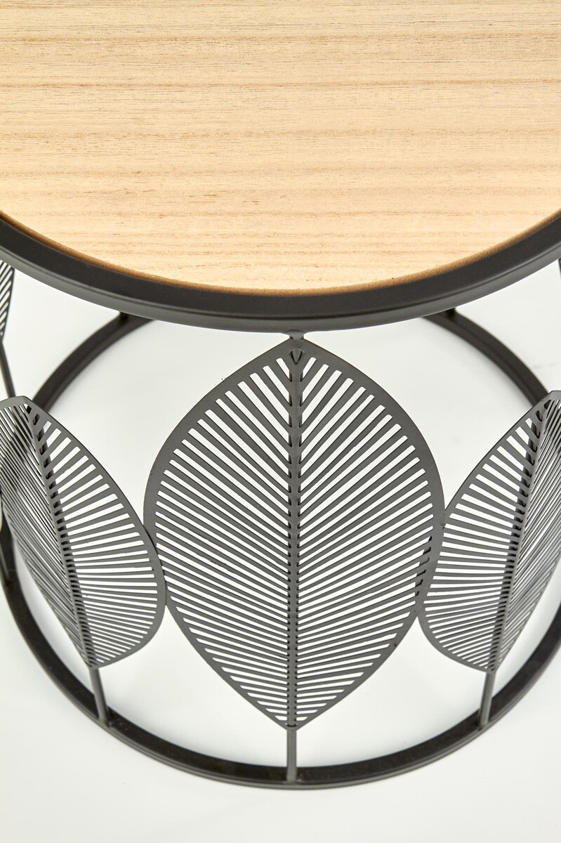 Kõrvallaudade komplekt Houston 974 (Must + Ere puit)