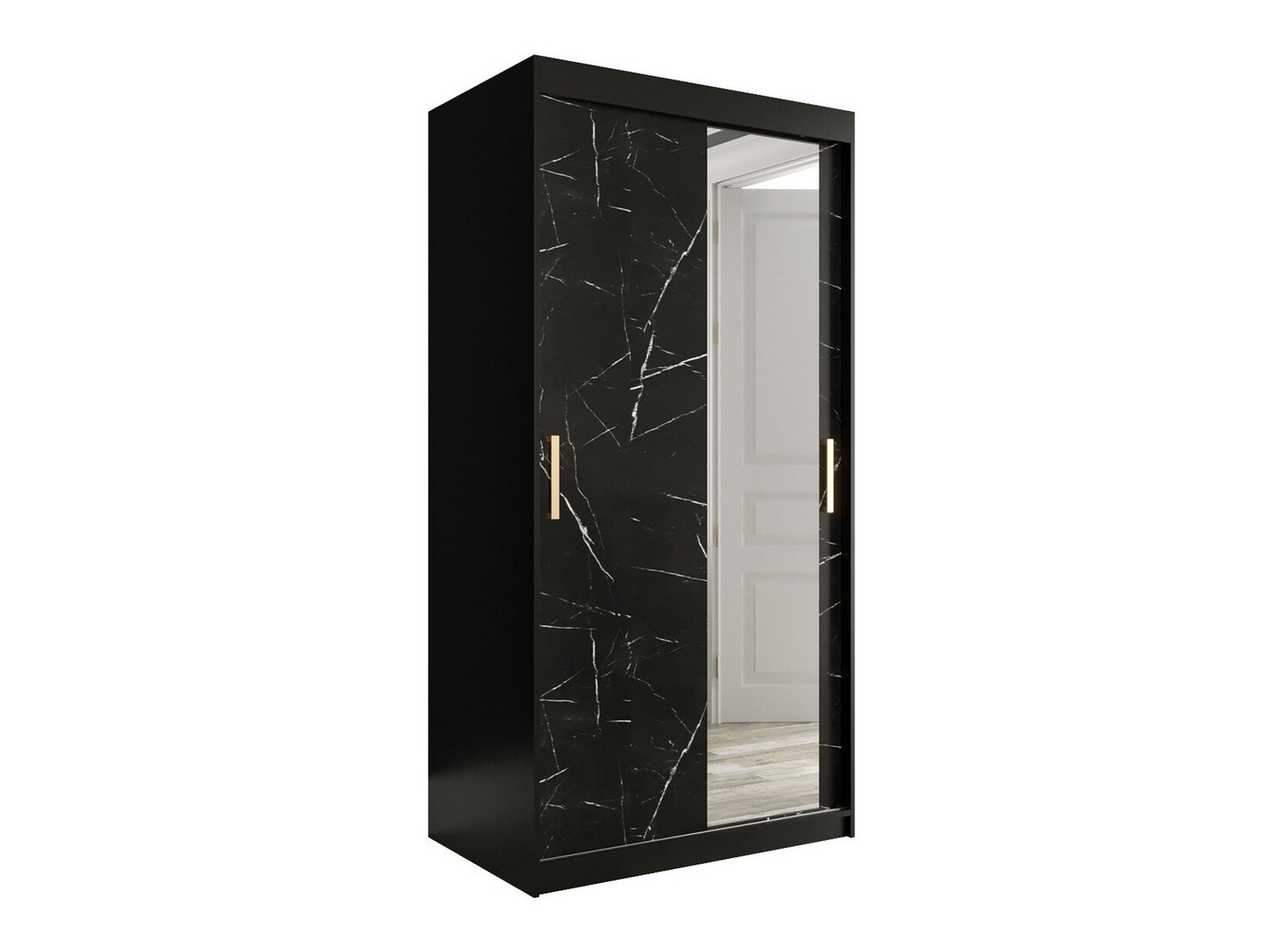 Riidekapp Hartford 258 (Matt must + Must marmor)