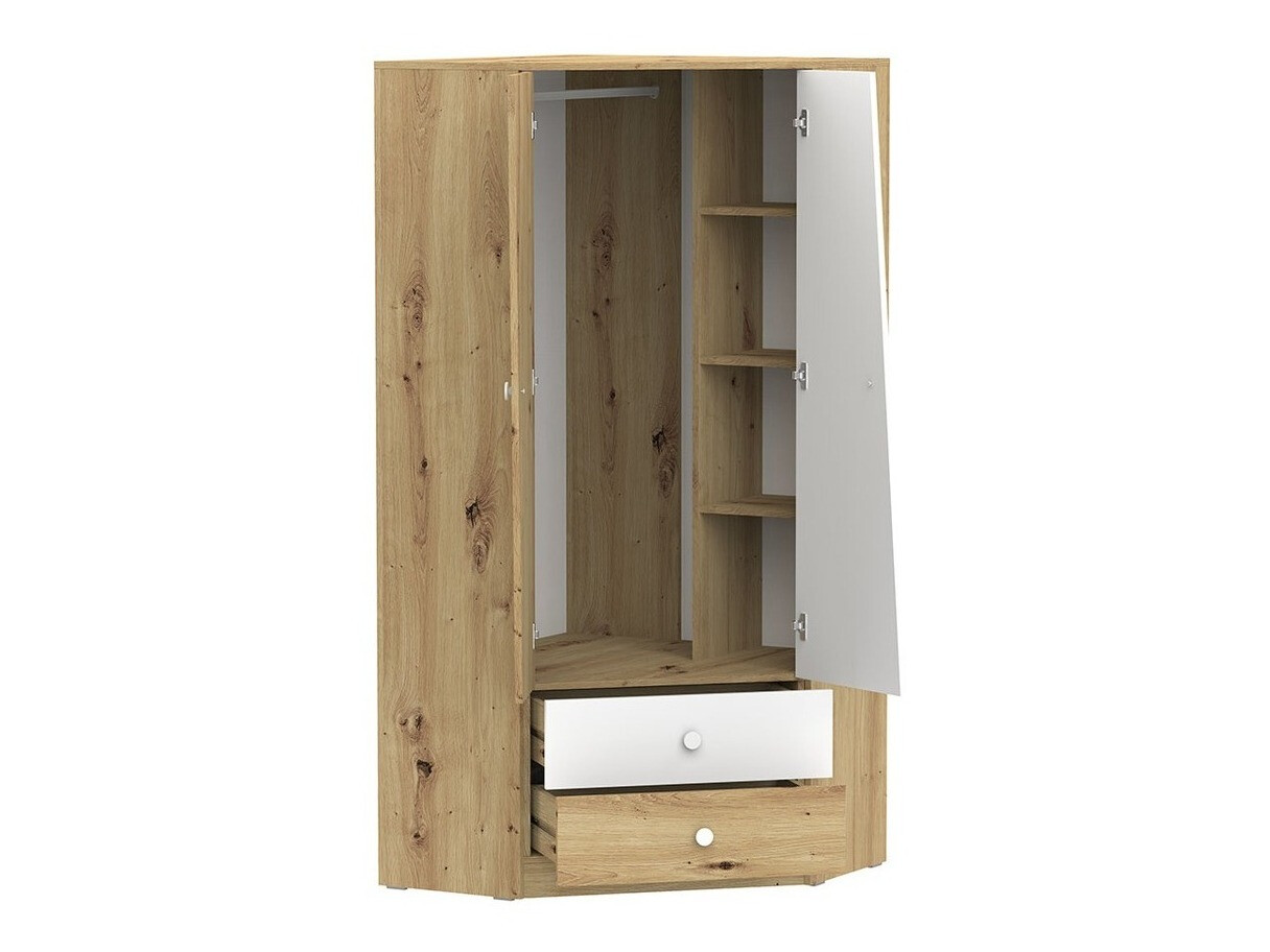 Nurgariidekapp Almira 101 (Artisan tamm + Valge)