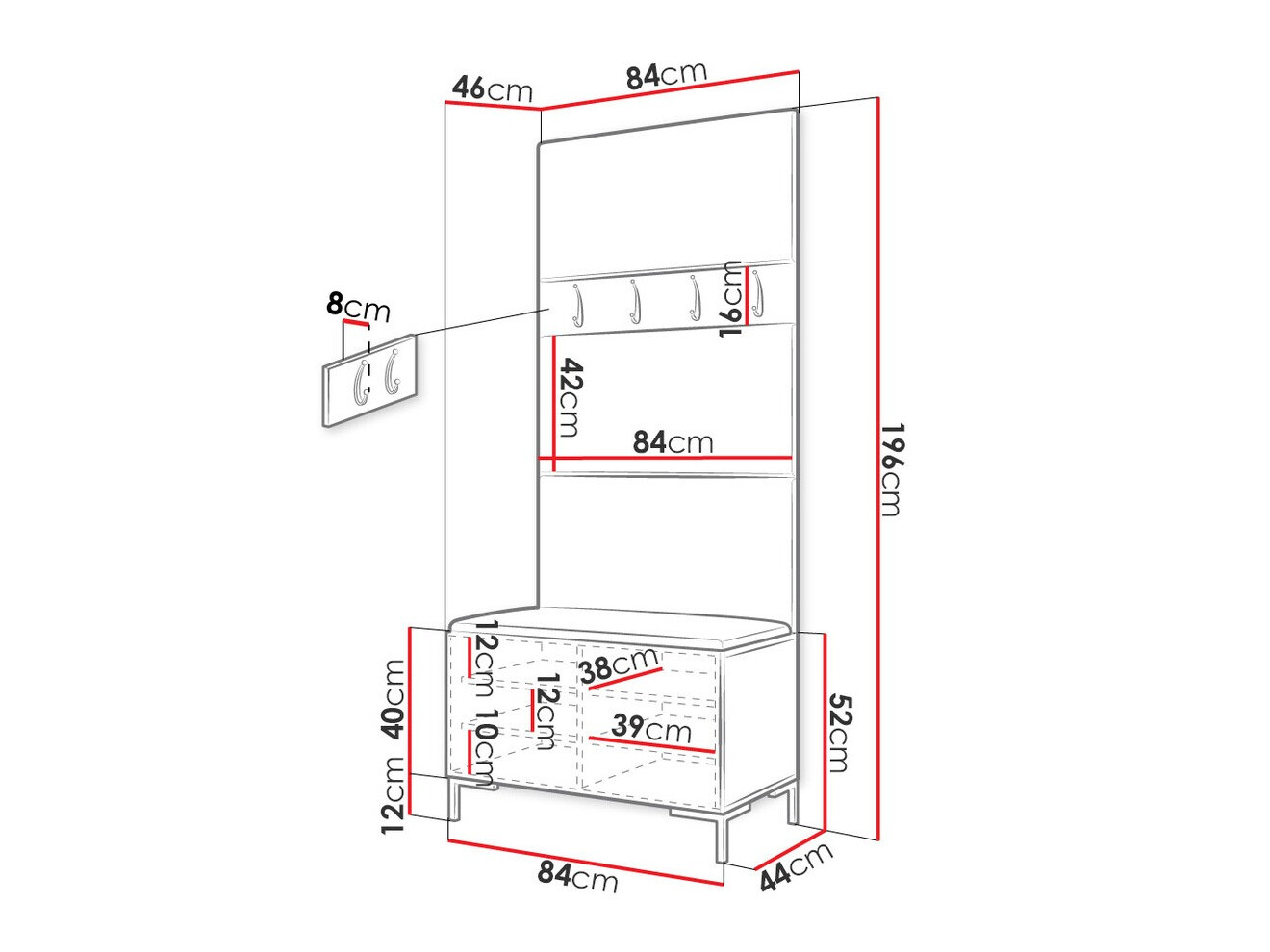 Esikukomplekt Nomal III (Öko nahk Soft 017)