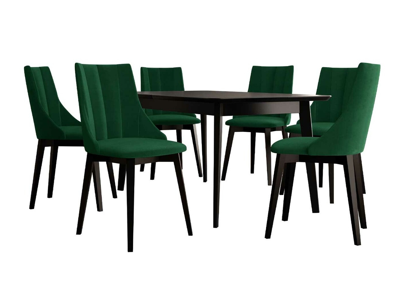 Söögitoakomplekt Racine 139 (Must + Magic Velvet 2225)