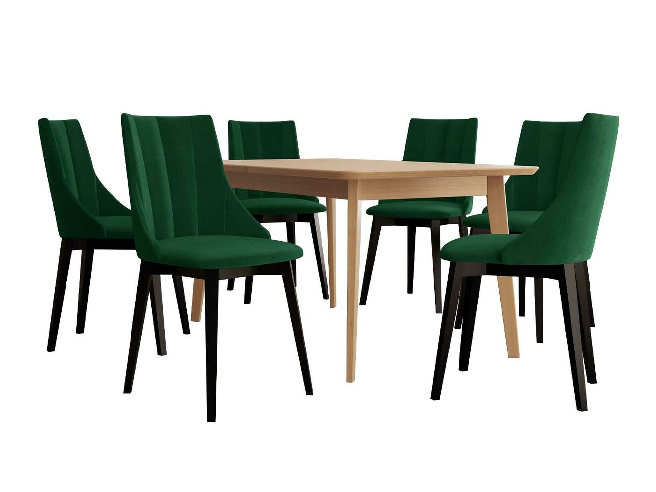 Söögitoakomplekt Racine 139 (Must + Magic Velvet 2225)